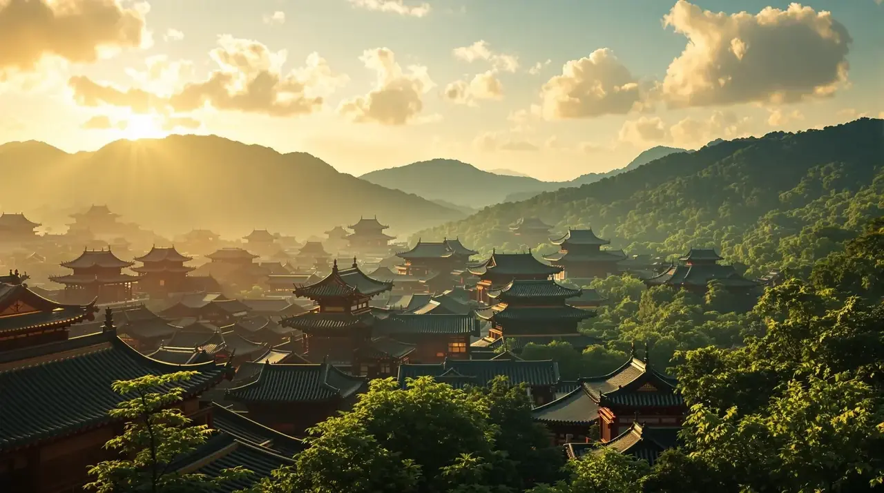 黄果官网热播古装短剧《凤医天下》场景
